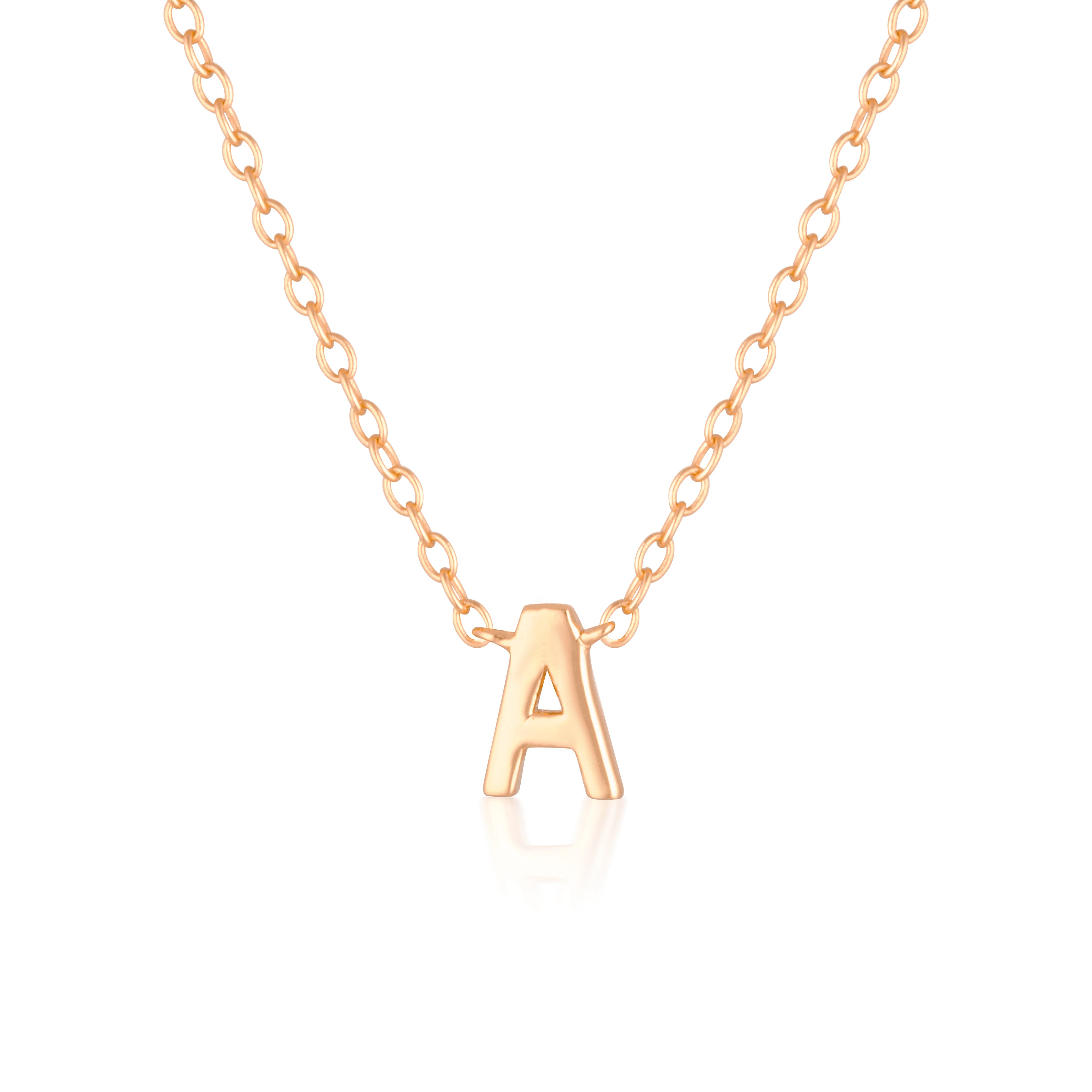 Petite A-Z Necklaces Rose Gold