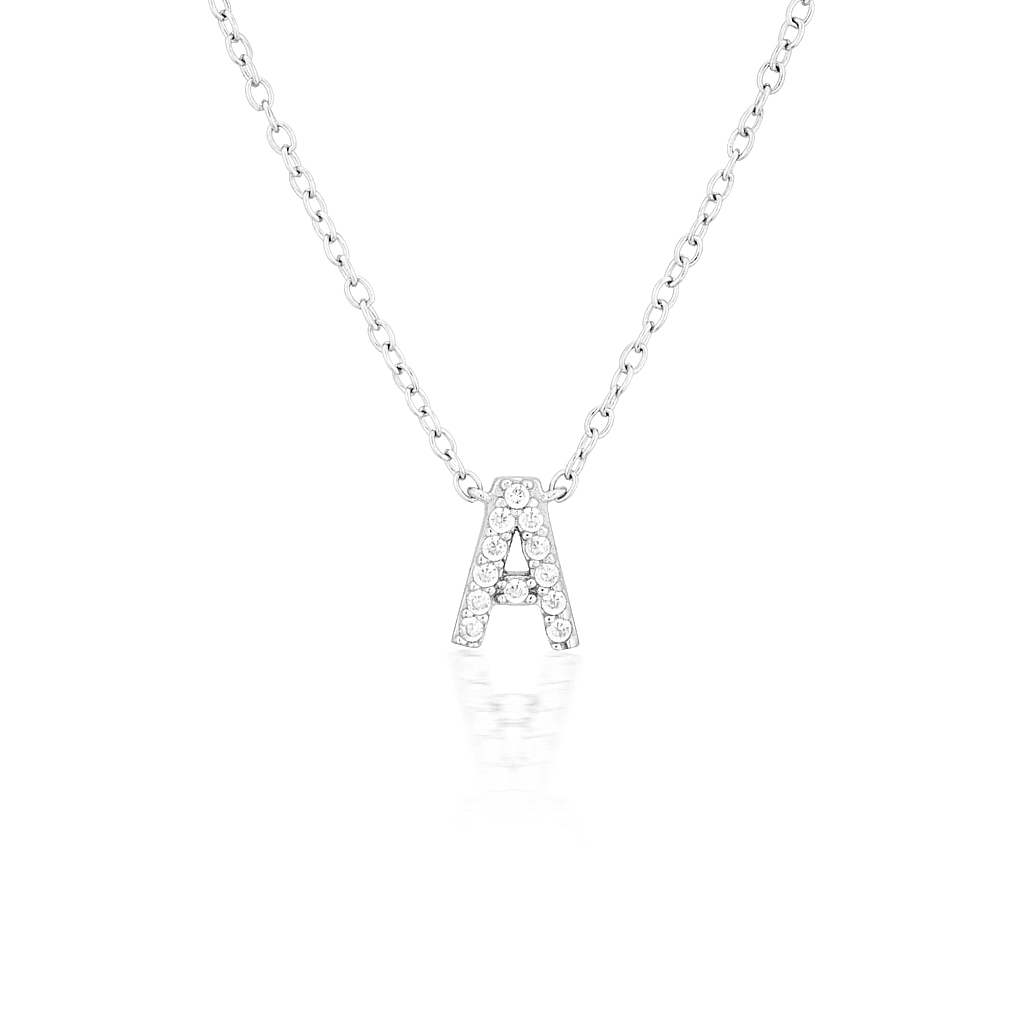 A Z Necklaces Silver