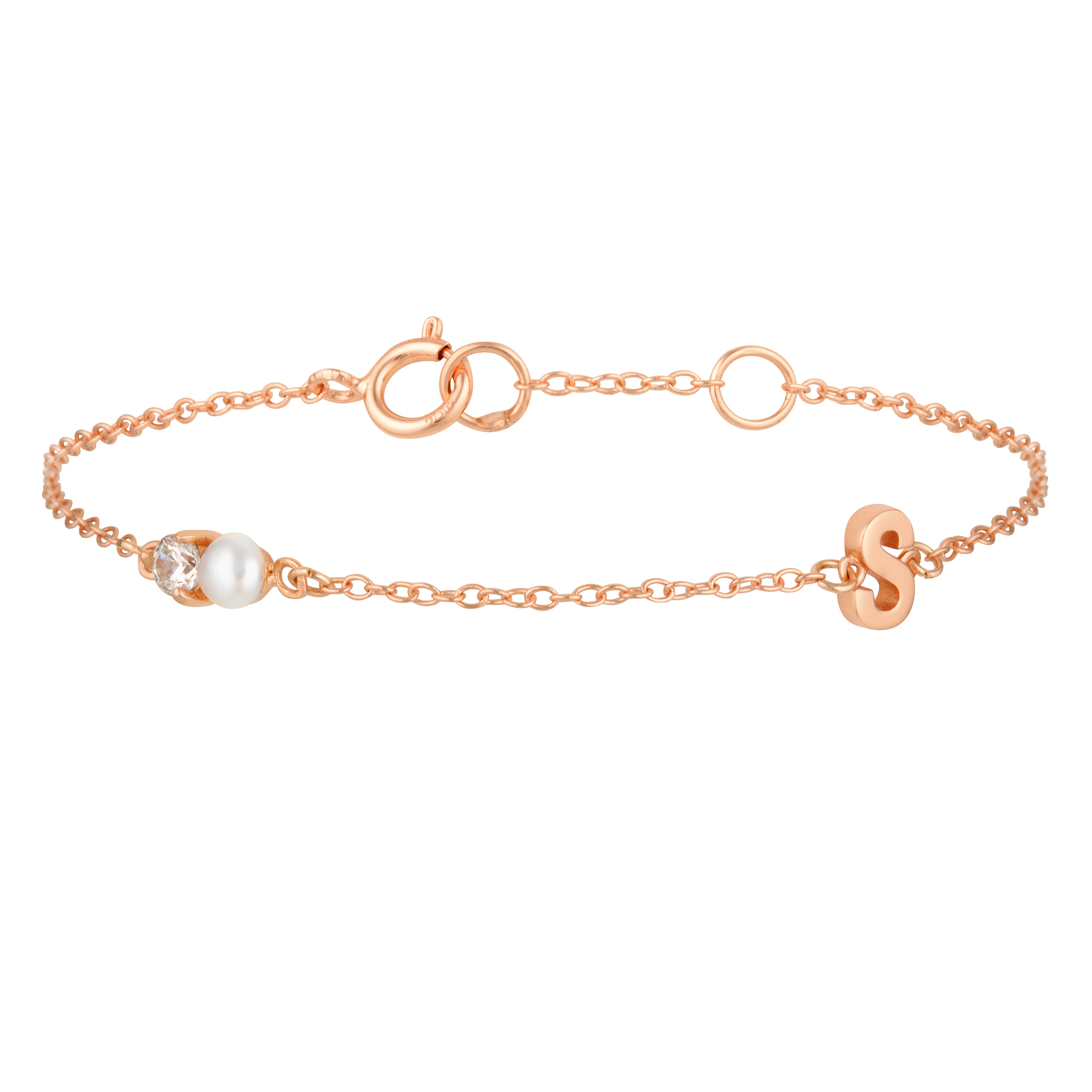 Custom 2 Charm Bracelet Rose Gold