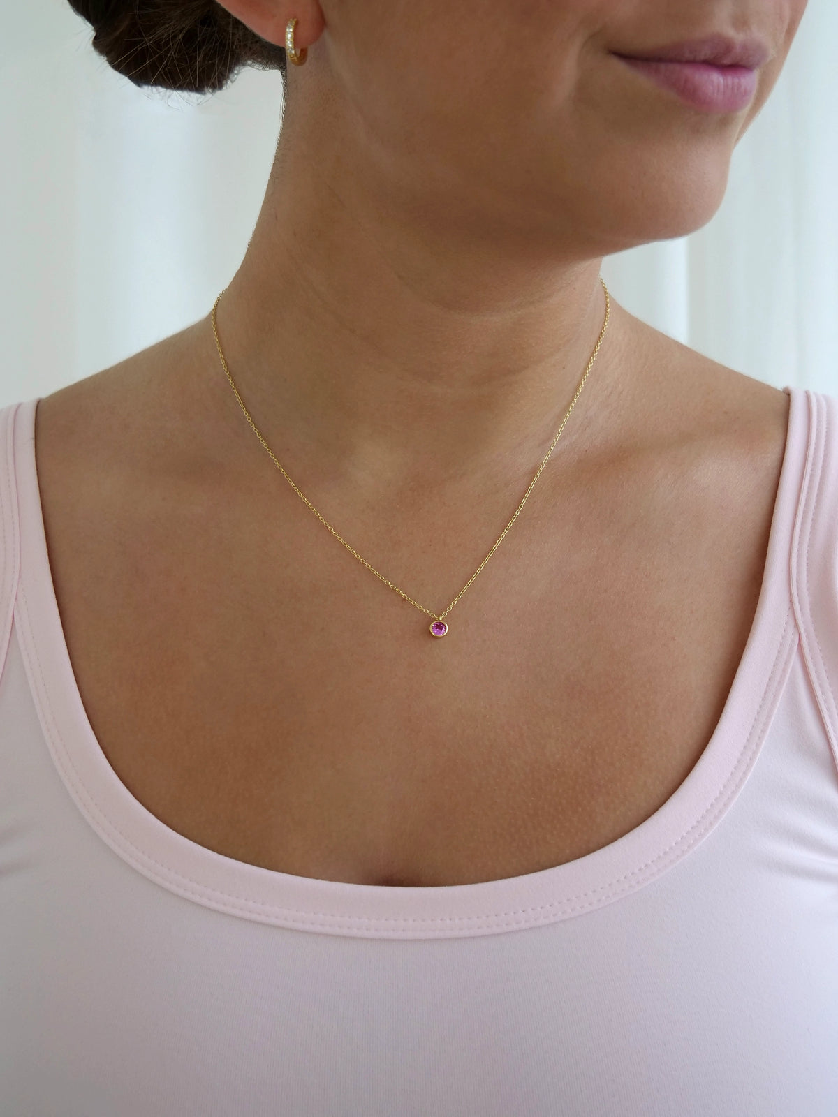 Fuchsia Necklace Gold