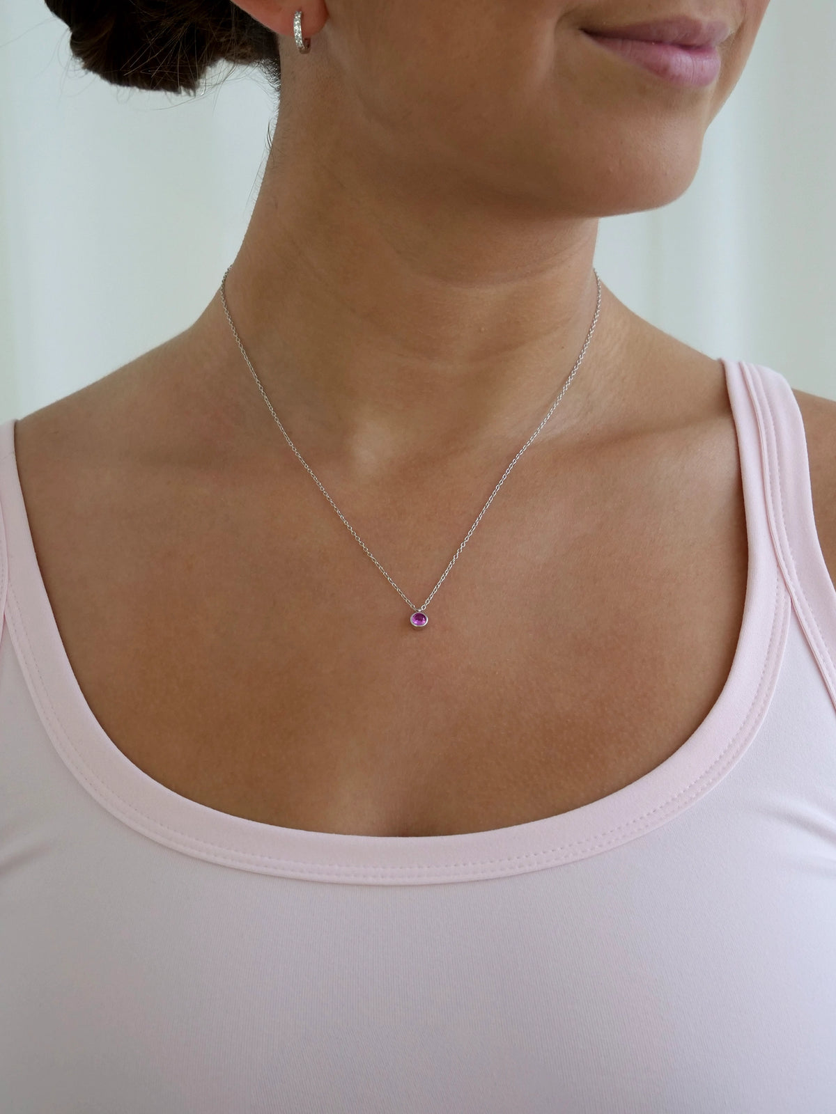 Fuchsia Necklace Silver