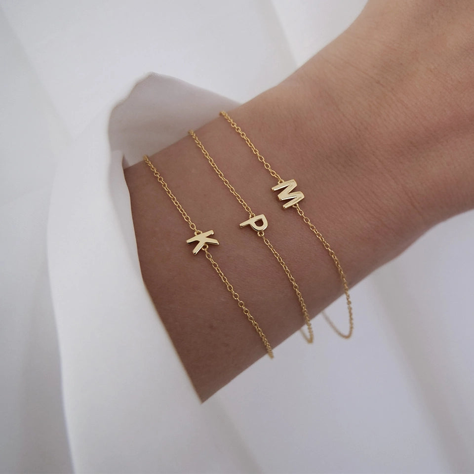 Petite A-Z Letter Bracelets