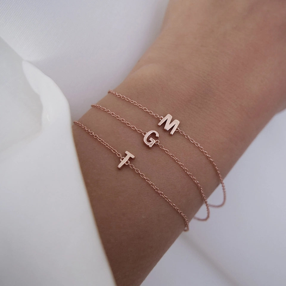 Petite A-Z Letter Bracelets