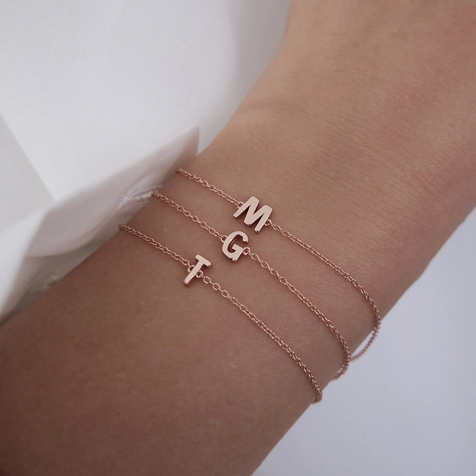 Petite A-Z Letter Bracelets