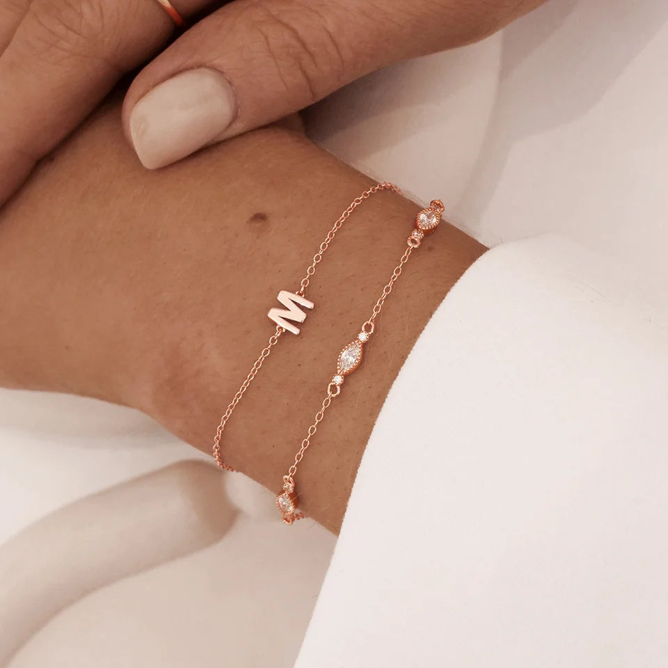 Petite A-Z Letter Bracelets