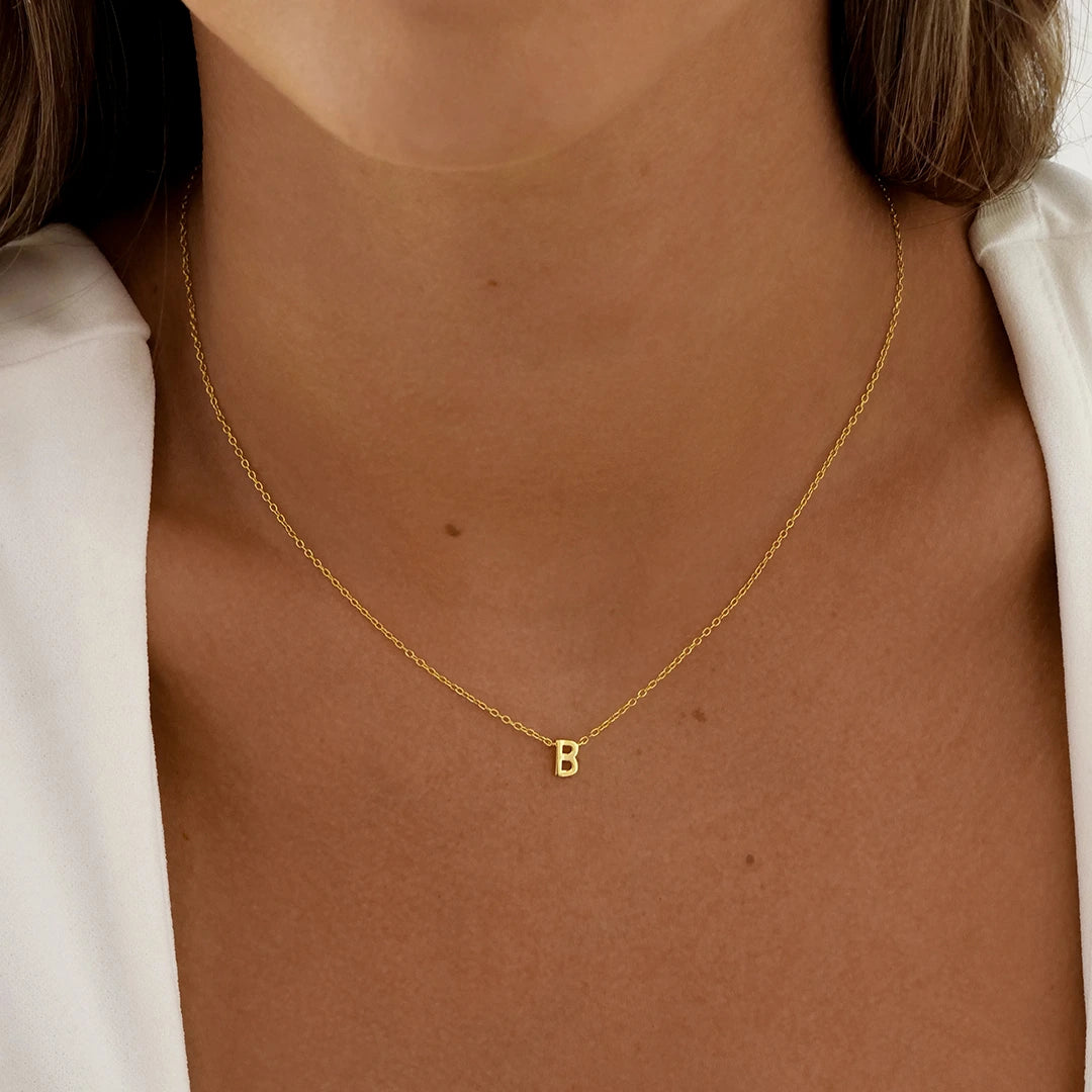 Petite A-Z Necklaces Gold
