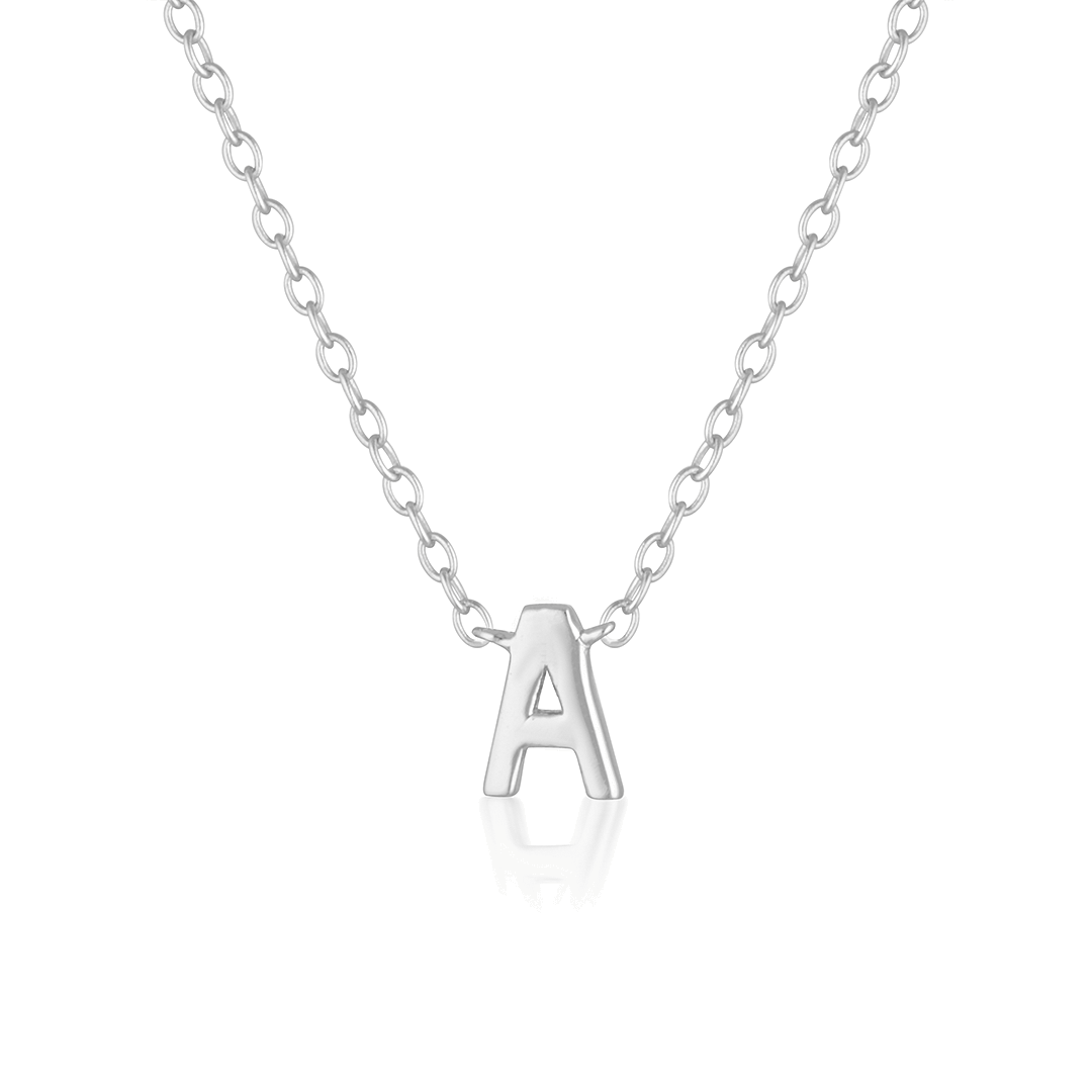 Petite A-Z Necklaces Silver