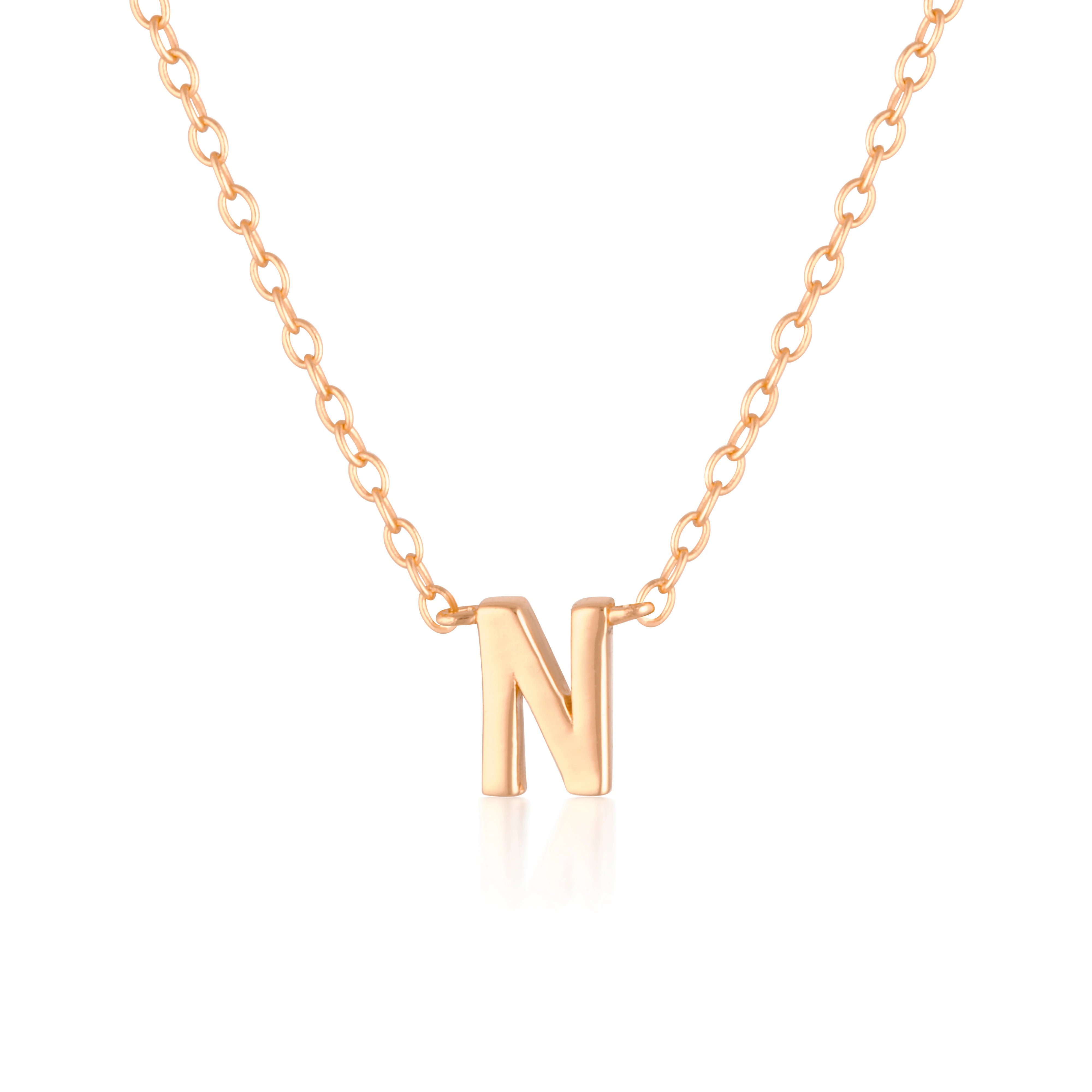 Petite A Z Necklaces Rose Gold THE SILVER COLLECTIVE