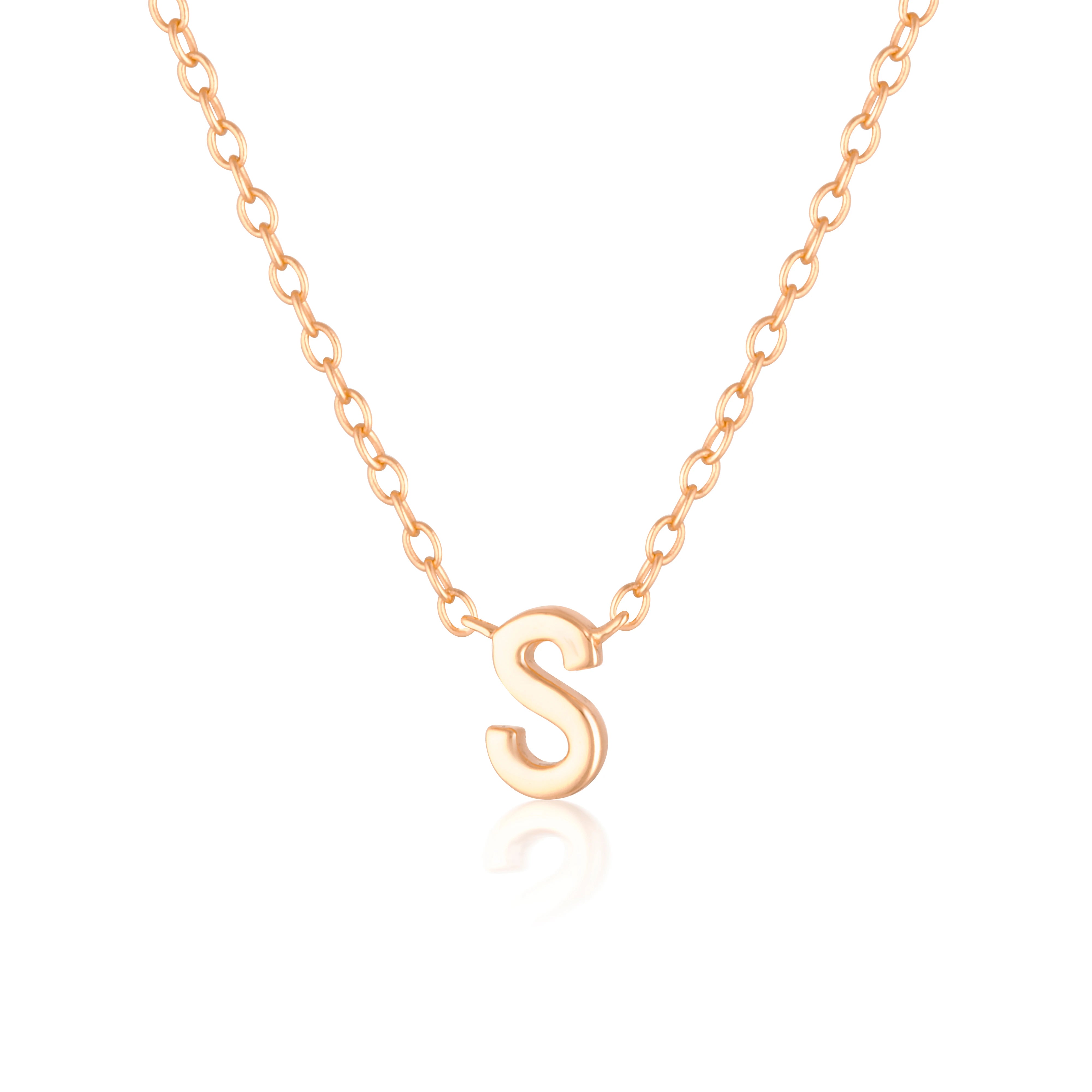 Petite A Z Necklaces Rose Gold THE SILVER COLLECTIVE