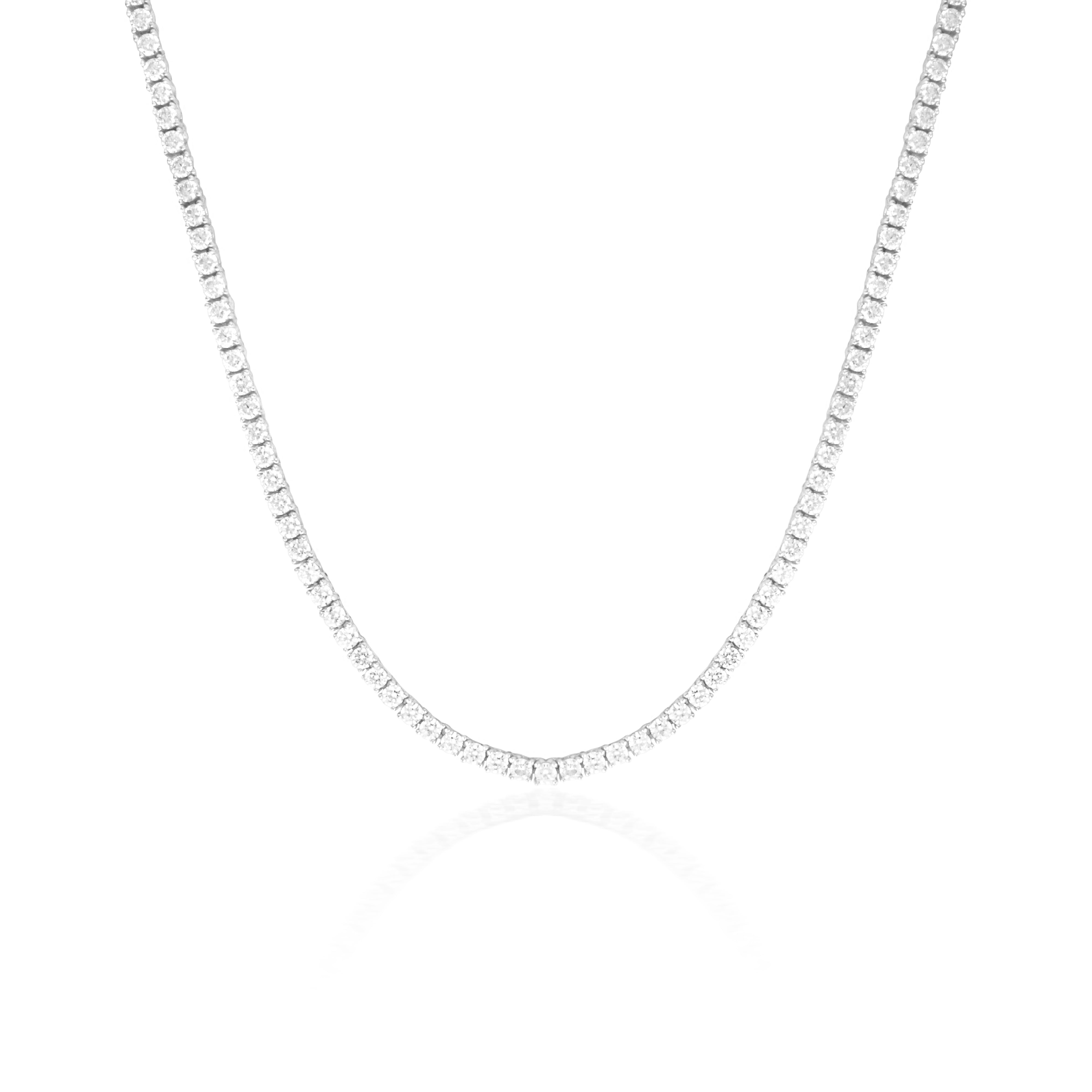 Tennis Necklace Luxe Silver