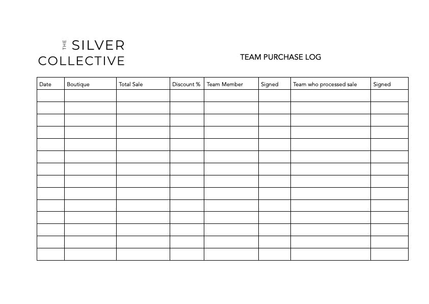 Team Purchase Log