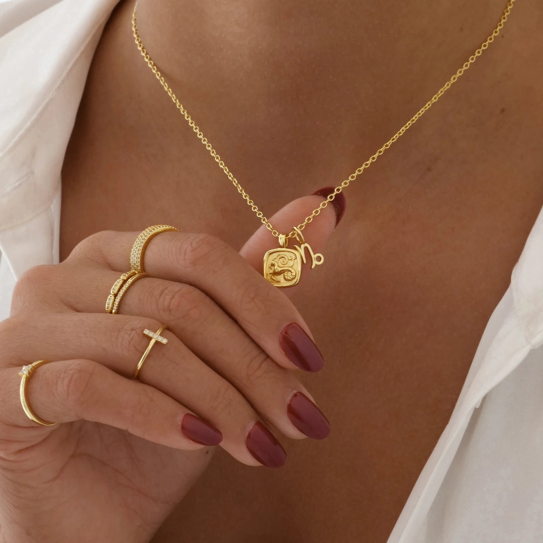 Capricorn necklace gold deals