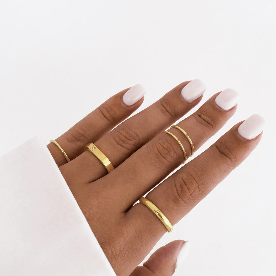 Mode Gold Kette Ring Set Damen Perle National Punk Geometrische Knuckle MIDI  Ring Set – die besten Artikel im Online-Shop Joom Geek