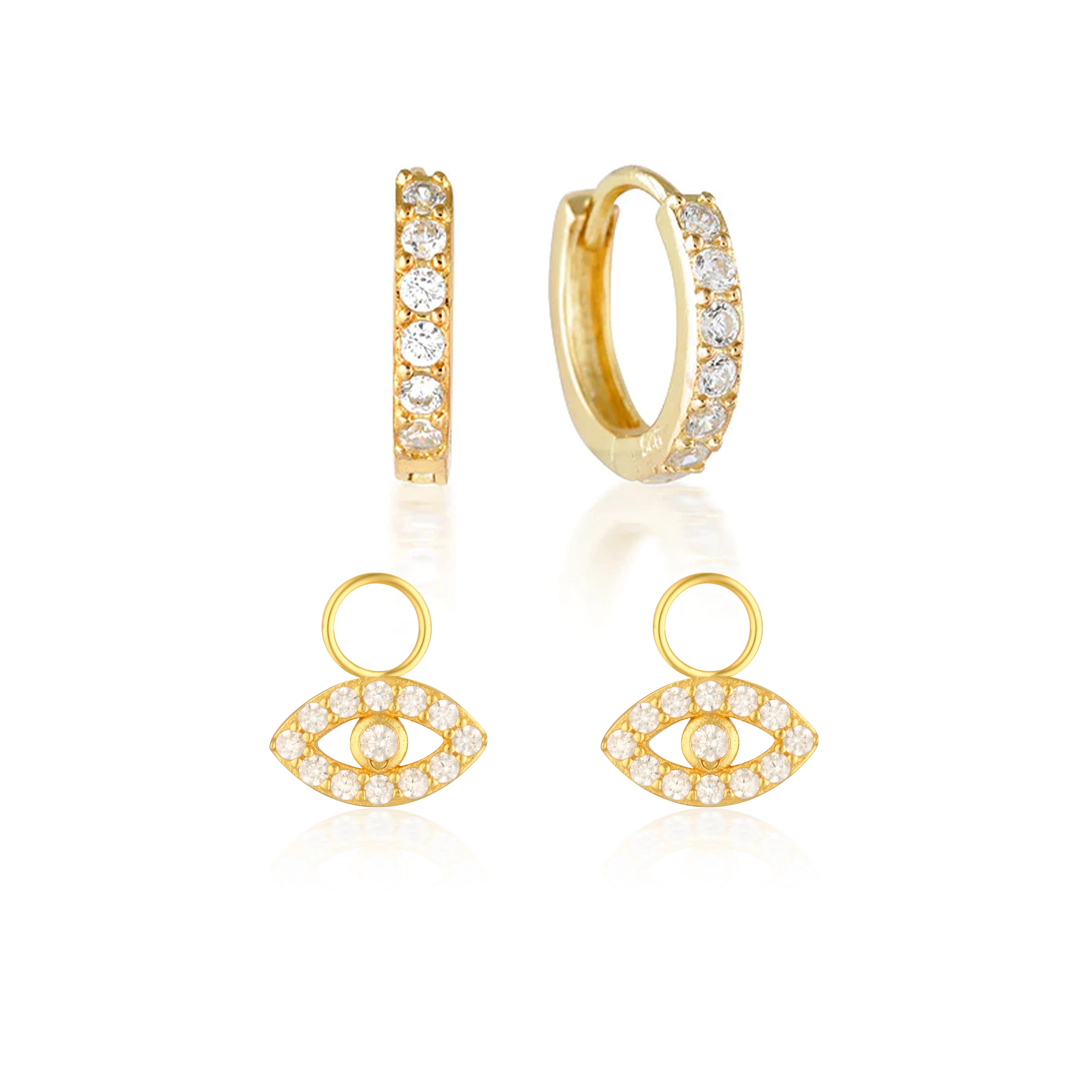Build Your Earring Set Jet Gold