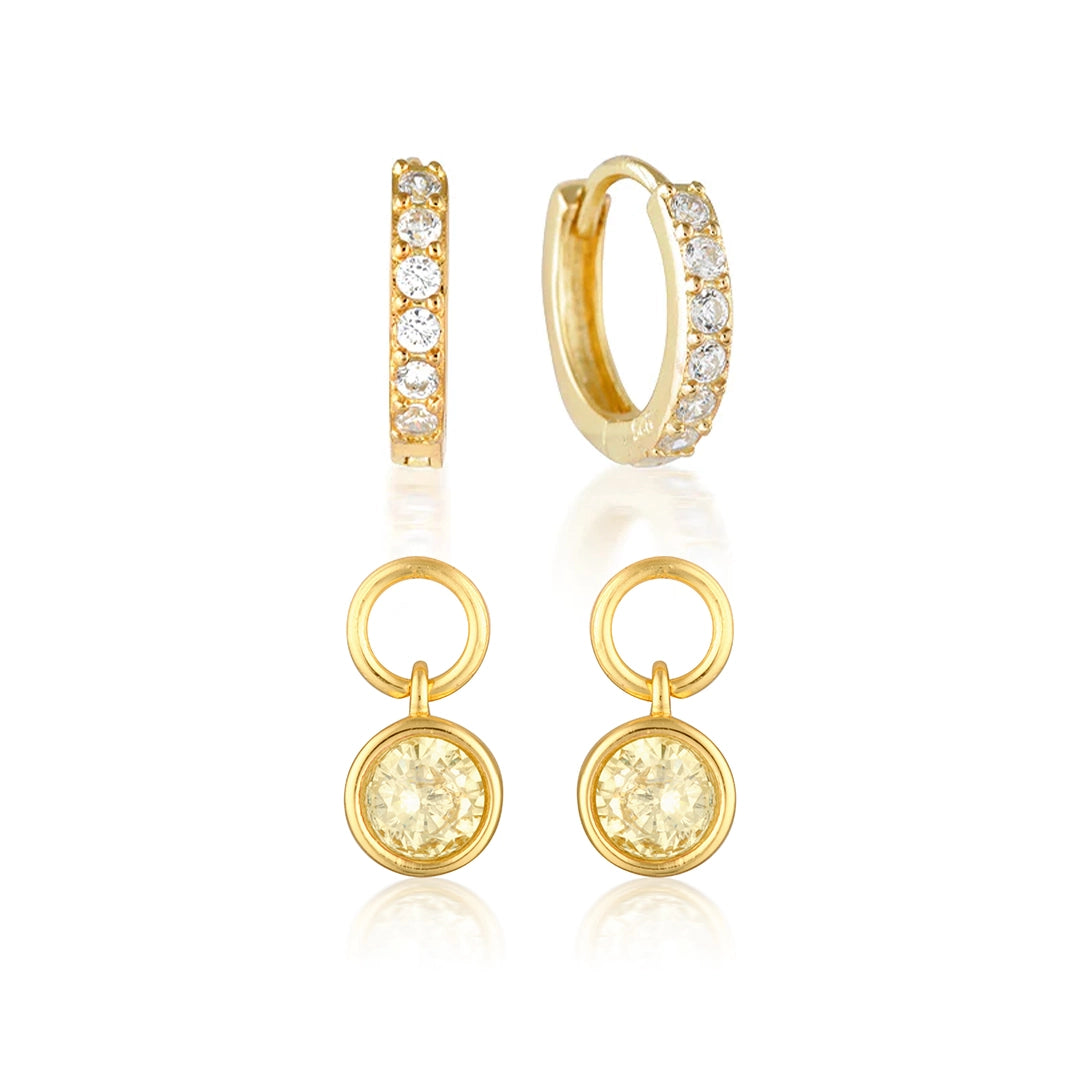 Design Your Birthstone Set Jet Gold