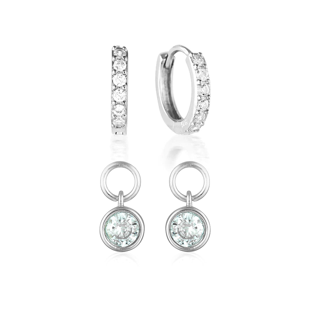 Design Your Birthstone Set Jet Silver