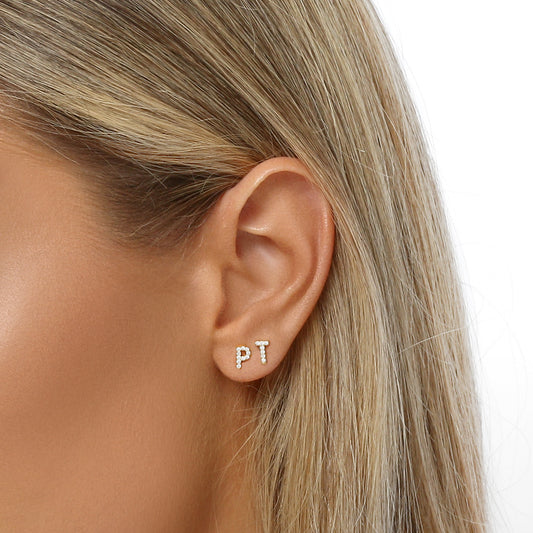 A-Z Earrings Gold