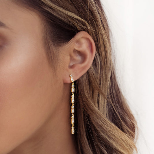 Addison Drop Earrings Gold