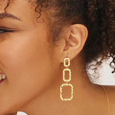 Allegra Drop Earrings Gold