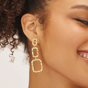 Allegra Drop Earrings Gold