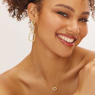 Allegra Drop Earrings Gold