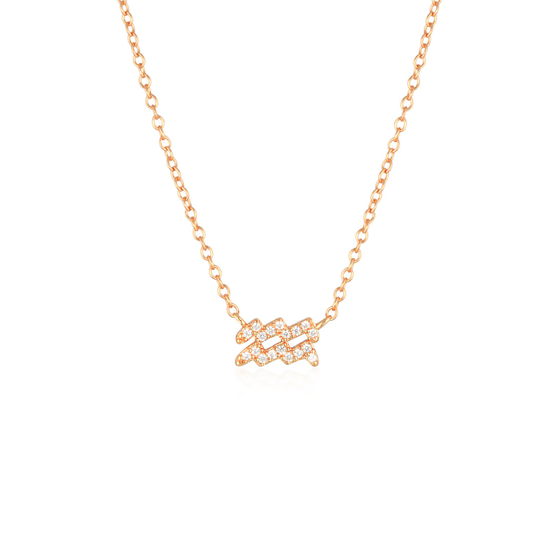 Aquarius Charm Necklace-zoom-5