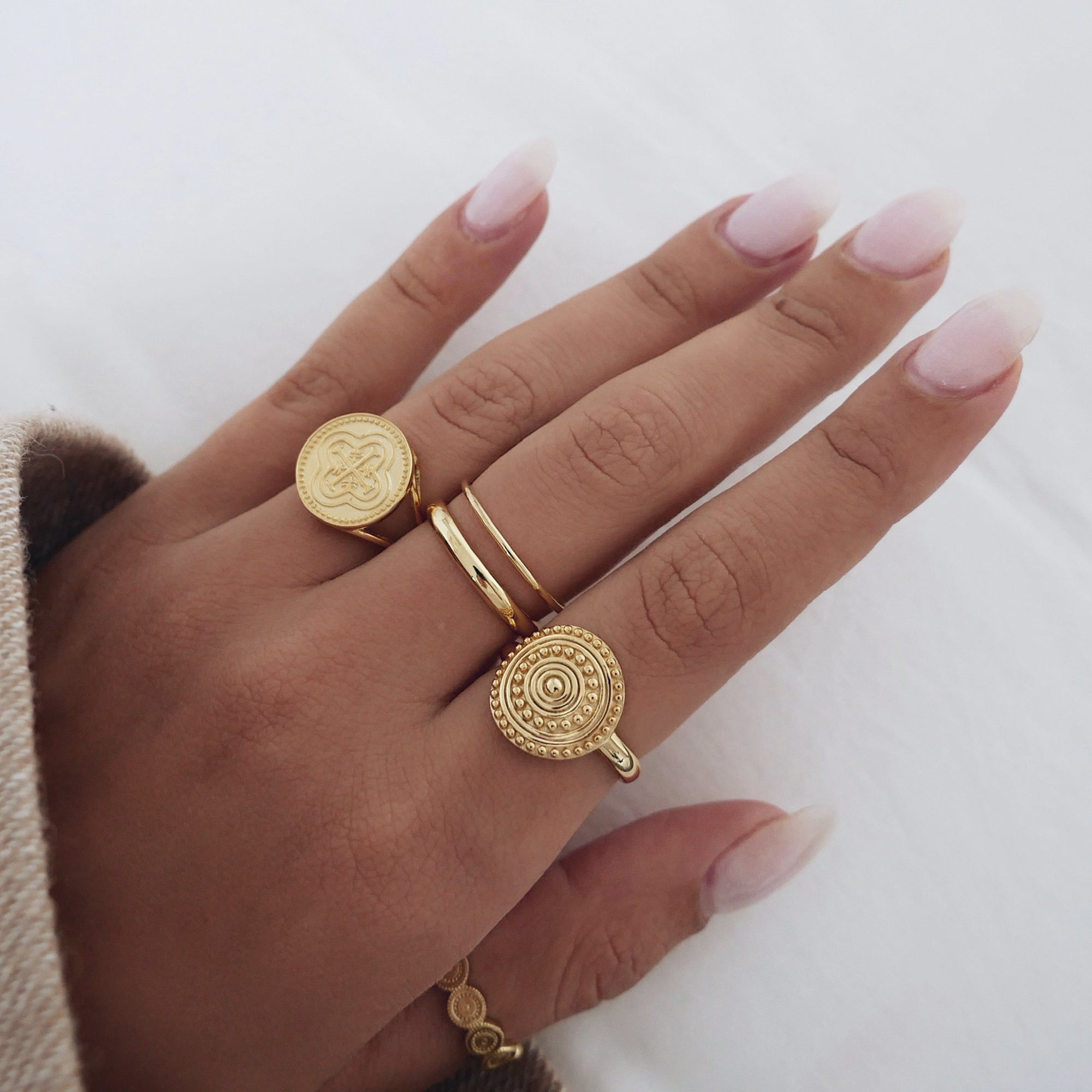 Florence Coin Ring Gold