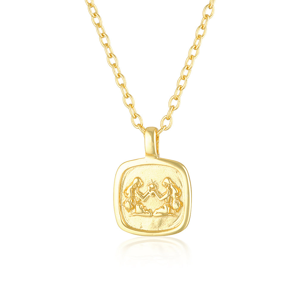 14k Solid Gold Starry Night Zodiac Constellation Diamond Necklace - Ge – by  charlotte
