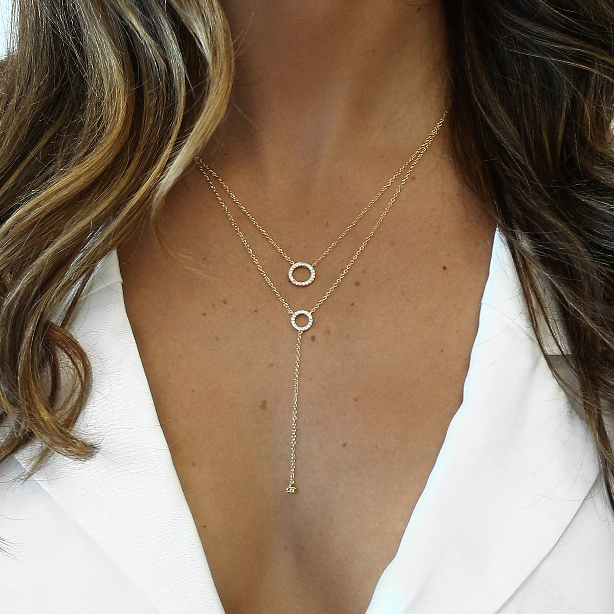 Harper Drop Necklace Silver
