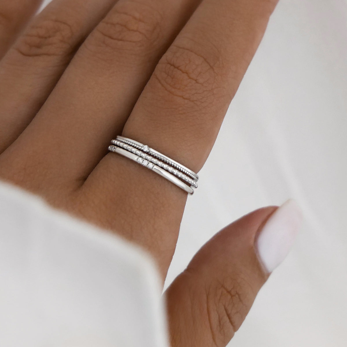 Melitta Ring Set Silver