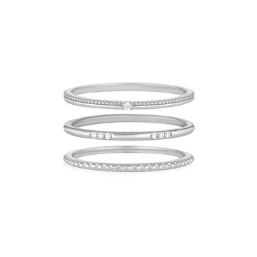 Melitta Ring Set Silver