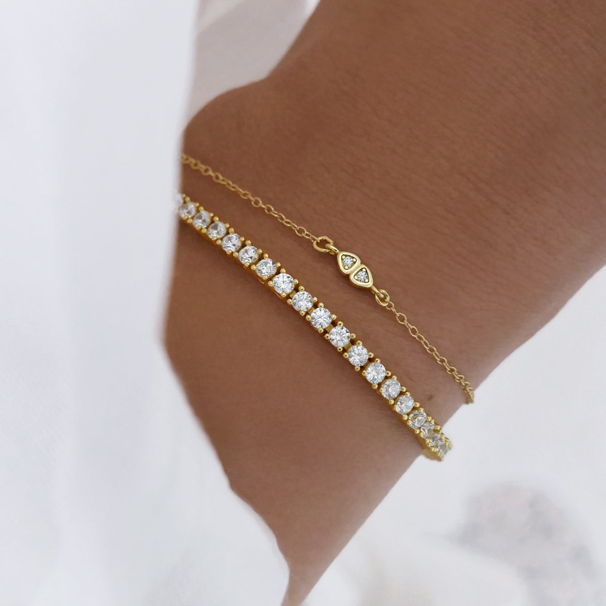1pc Simple & Elegant Full Diamond Tennis Bracelet, Unisex Couple Gift |  SHEIN USA