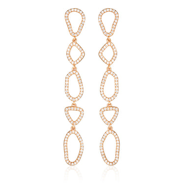 Paola Drop Earrings Rose Gold