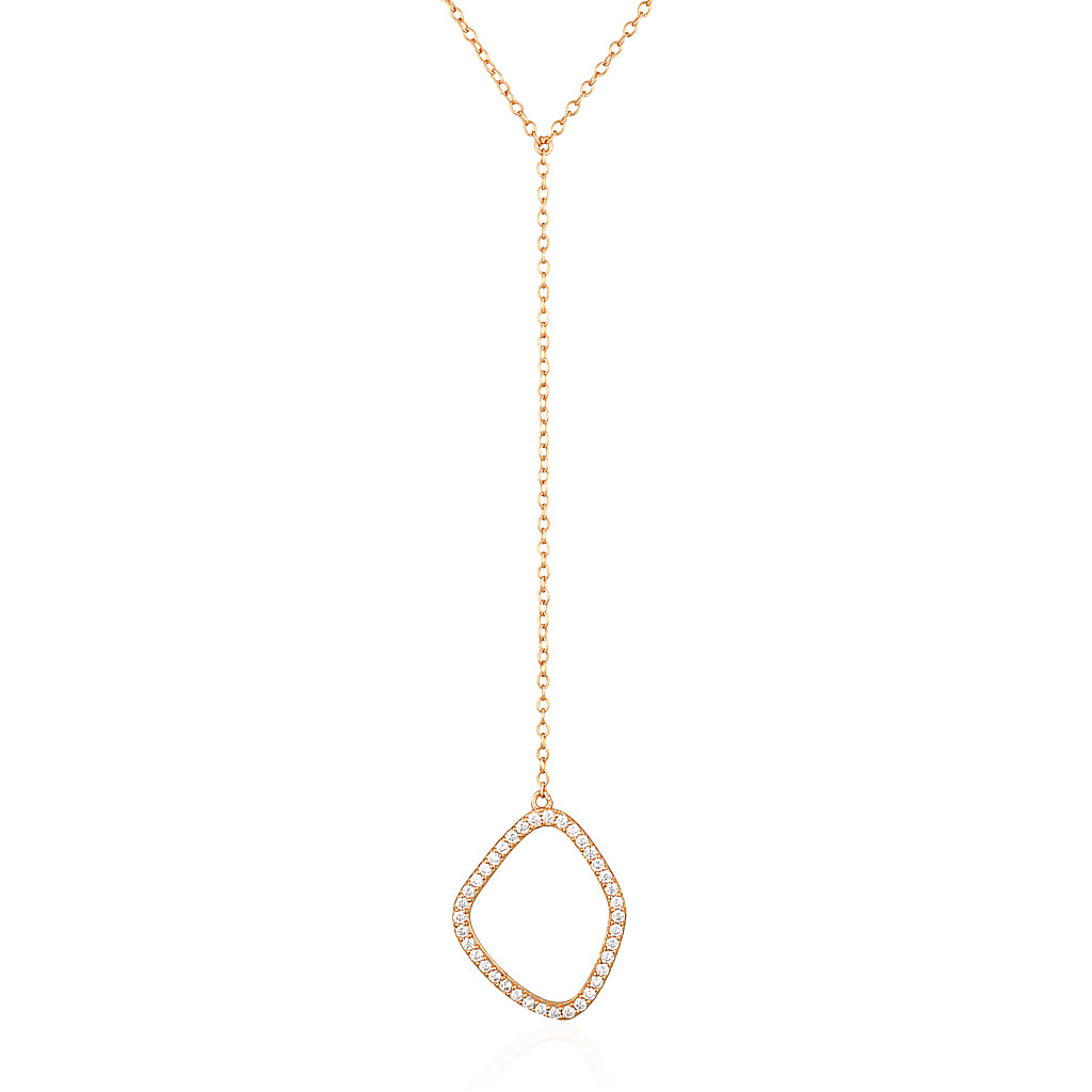Paola Drop Necklace Rose Gold