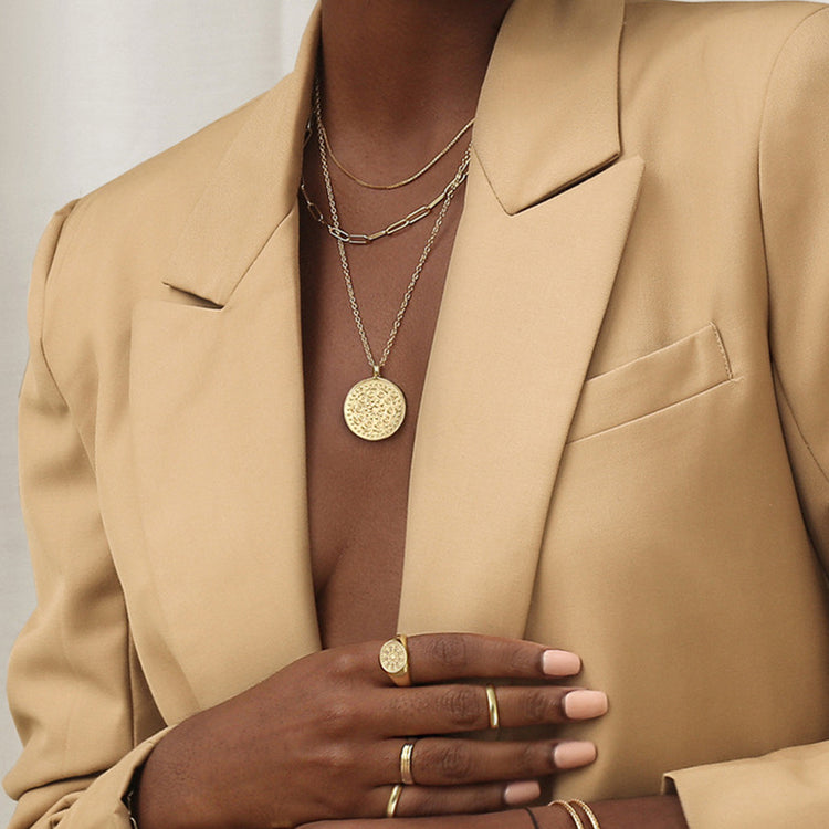 Pella Necklace Large Gold