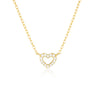 Bella Heart Pendant Necklace in Gold with Zirconia