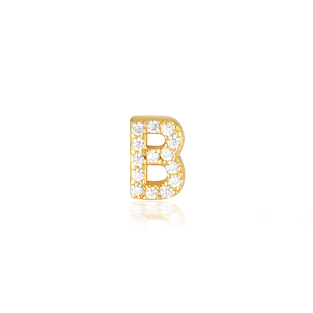 A-Z Letter Earrings Gold