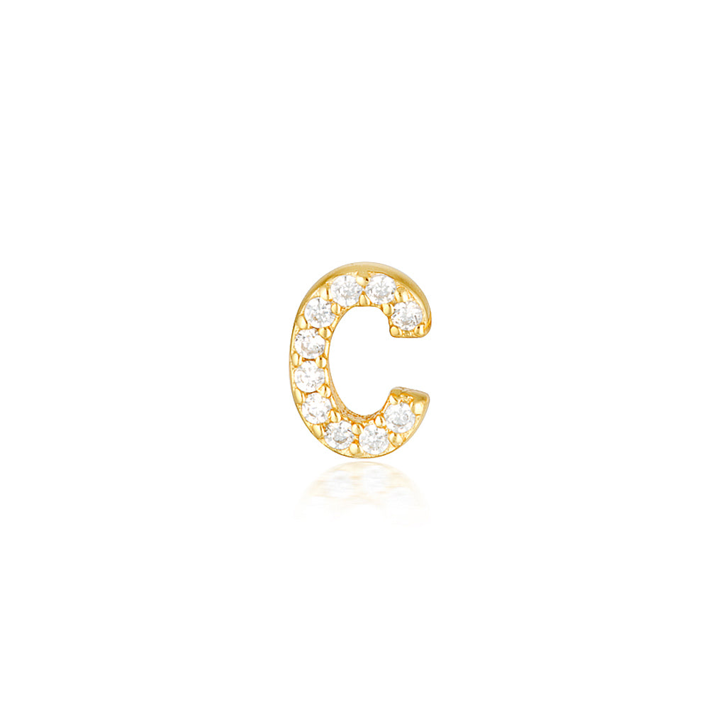 A-Z Letter Earrings Gold