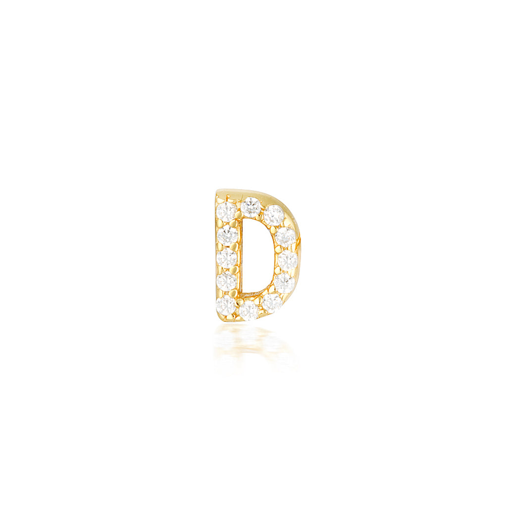 A-Z Letter Earrings Gold