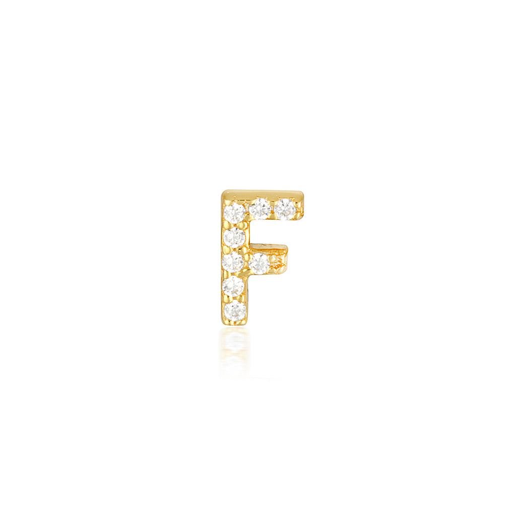 A-Z Letter Earrings Gold