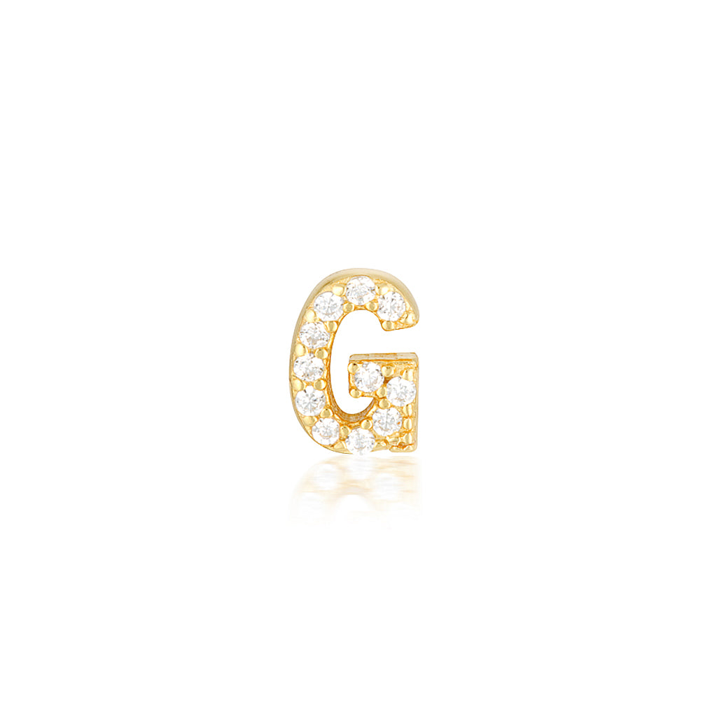 A-Z Letter Earrings Gold