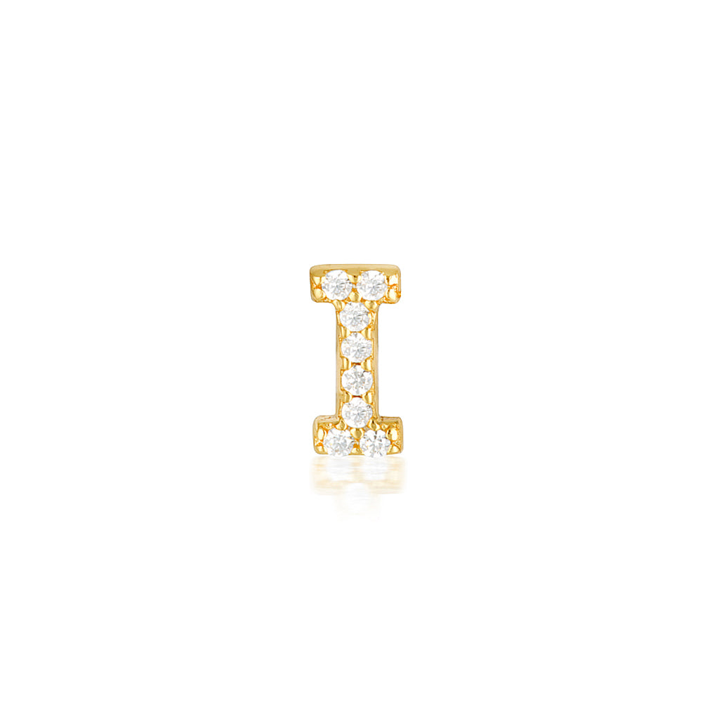 A-Z Letter Earrings Gold