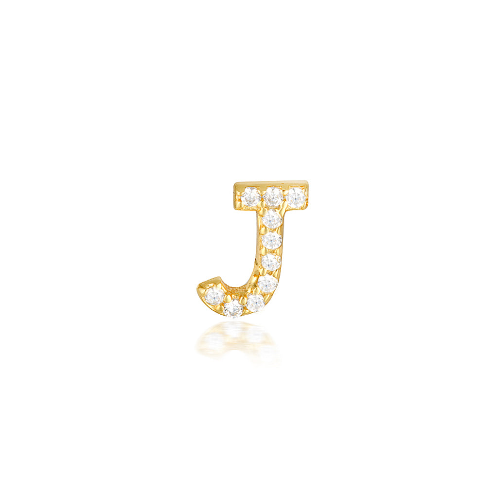 A-Z Letter Earrings Gold