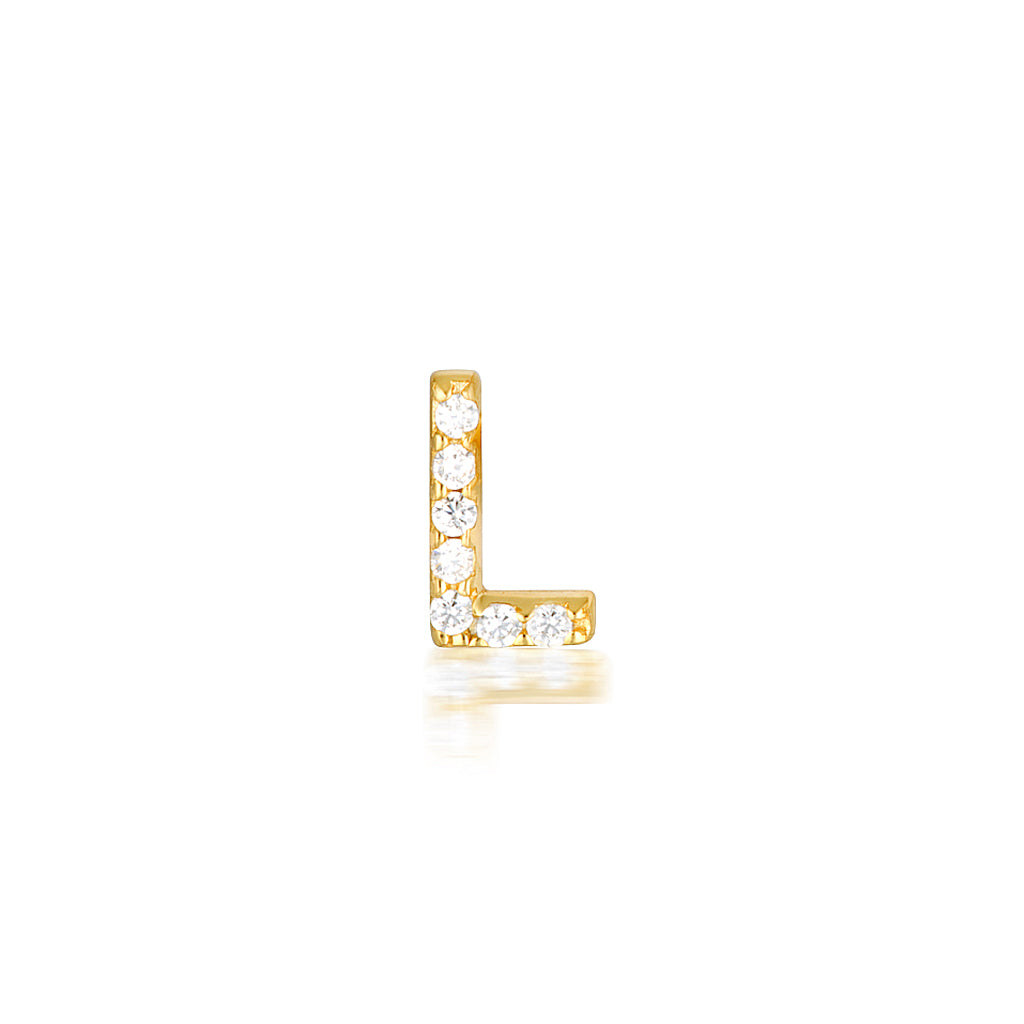 A-Z Letter Earrings Gold
