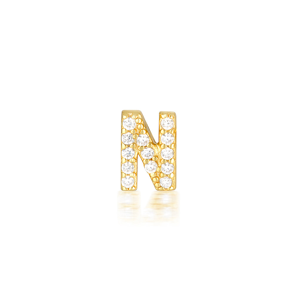 A-Z Letter Earrings Gold