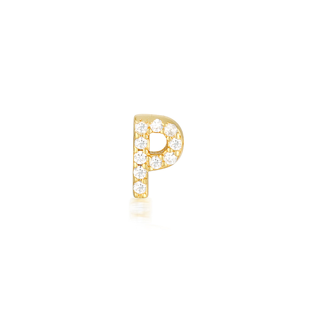 A-Z Letter Earrings Gold