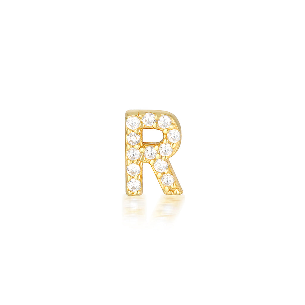 A-Z Letter Earrings Gold