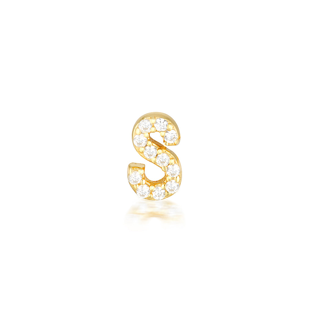 A-Z Letter Earrings Gold