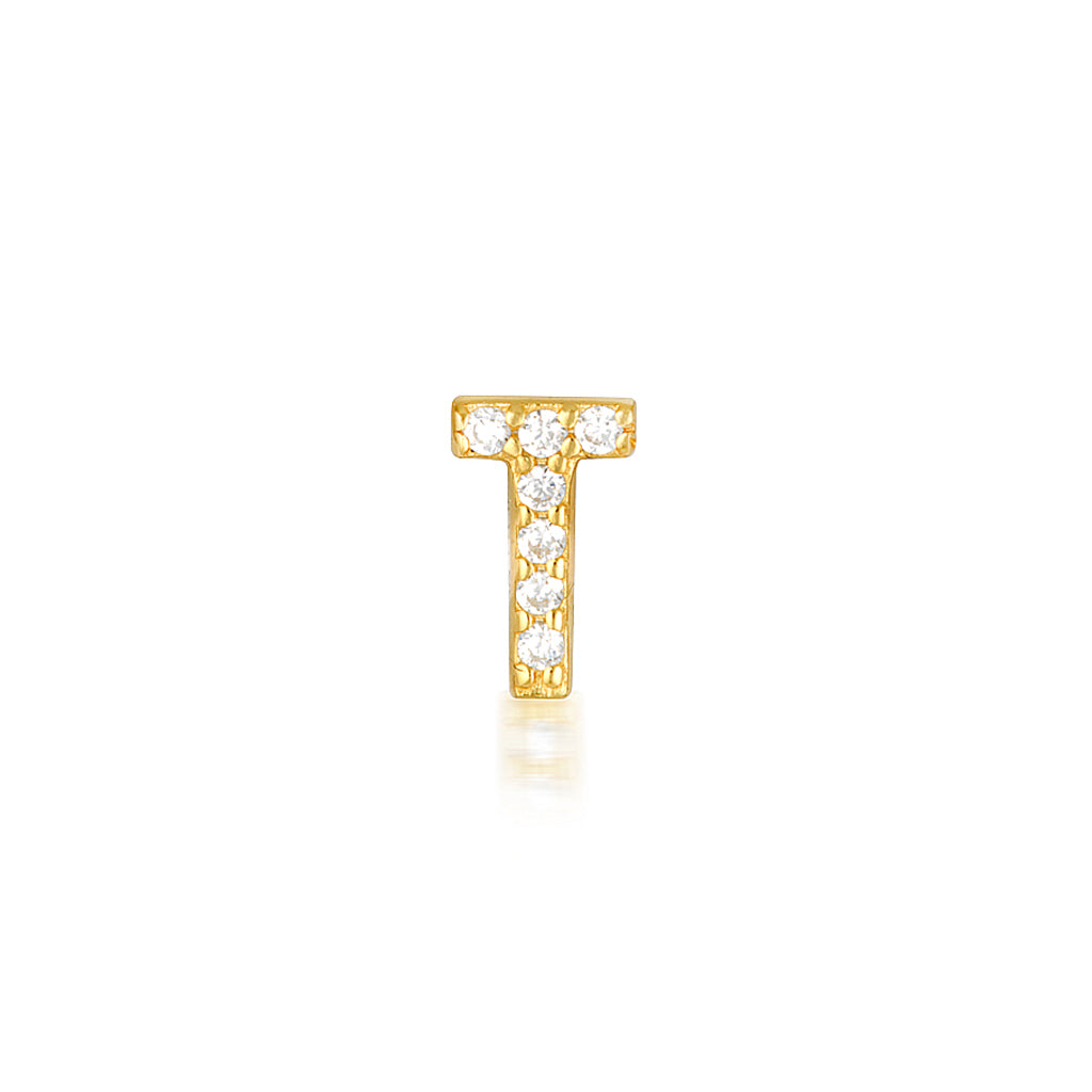 A-Z Letter Earrings Gold