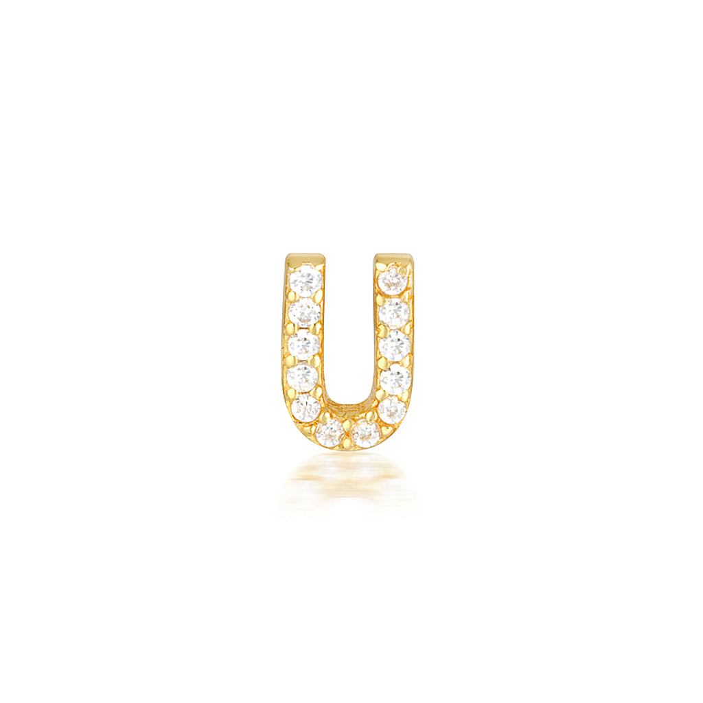 A-Z Letter Earrings Gold